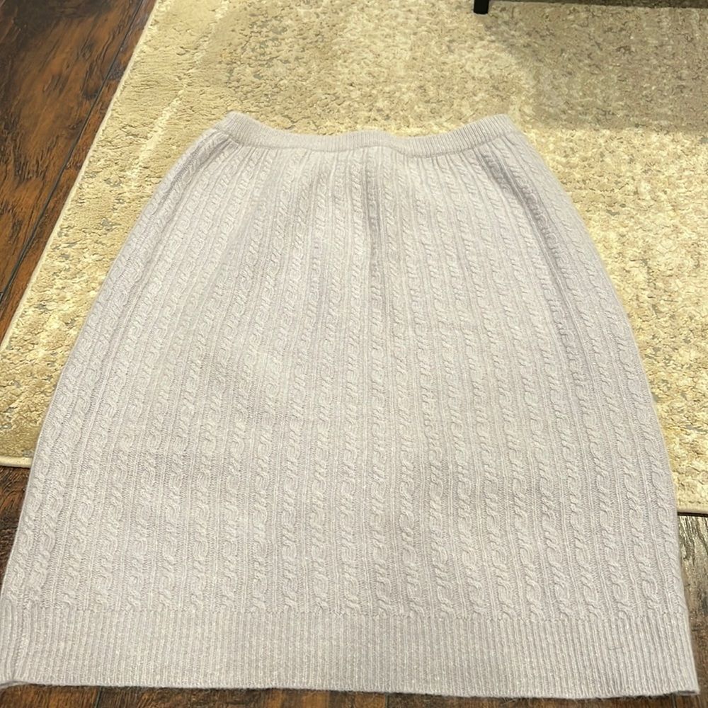 VTG Liz Claiborne knot Lambswool Angora Rabbit hair pencil skirt size Large EUC‎